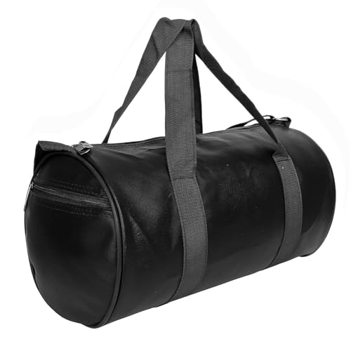 Image of KT Gym Bag Combo for Men Women with Duffle Travel Kit Workout Gloves Wrist Support Strap and Shaker Bottle Black