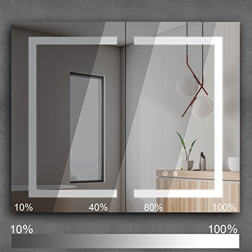 Wemin Smart Home Recessed or Surface 36x30 Inch LED Mirror Medicine Cabinet with Adjustable Color Temp, LED Lighted Medicine Cabinet w/Defogger, Light Color Dimmer(2700-6500K), Outlets & USB (36 x 30) Wemin Smart Home Recessed or Surface 36x30 Inch LED Mirror Medicine Cabinet with Adjustable Color Temp, LED Lighted Medicine Cabinet w/Defogger, Light Color Dimmer(2700-6500K), Outlets & USB (36 x 30)