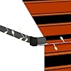 Gecheer Retractable Awning, Manual Adjustable Polyester Canopy with Steel Frame, Orange and Brown Stripes for Patio, Balcony, and Garden