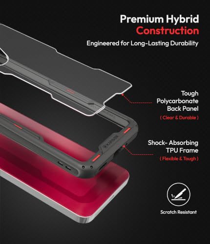 Image of KAPAVER iON-X for Samsung Galaxy A27 5G / M47 5G / F70 Pro Case [Rugged] [Shockproof] Galaxy A27 5G / M47 5G / F70 Pro Back Cover | (TPU + PC) - Smoke Black