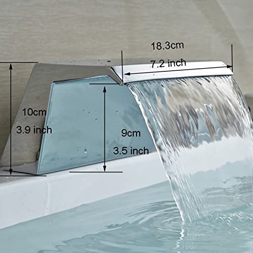 Mitigeur cascade bain douche en laiton avec douchette pour baignoire chic - 6