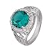 Liant Bagues Bagues Bagues Zircon Vert Cuivre Plaqué Femme Mode Bijoux Bagues Anniversaire Cadeau