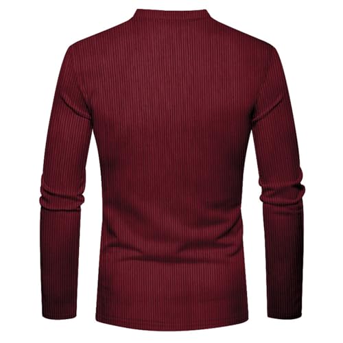 Men's Sweatshirt Casual Long Sleeve Stand Collar Button Pullover