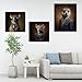 GABSHAIM Baby Elk In A Business Suit Canvas Wall Art Oil Painting Funny Animal Portrait Canvas Print Poster Picture Home Living Room Bedroom Decoration Wrapped Canvas, Style 2