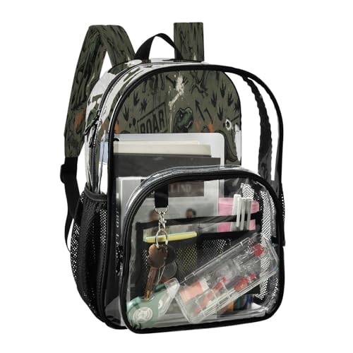 Mochila transparente de dinosaurio resistente para evitar pérdidas de tiempo en controles 2