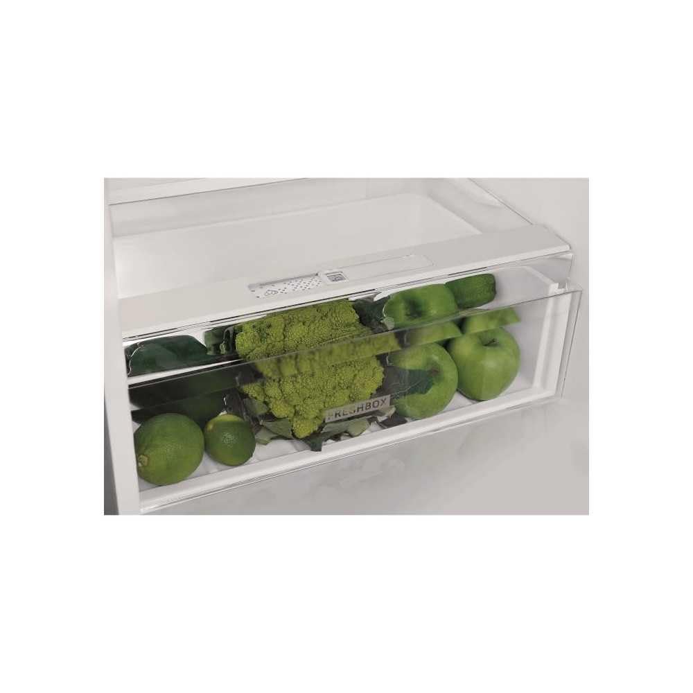 Réfrigérateur congélateur bas - WHIRLPOOL W5921EOX2-372 L (261L +111 L) - Froid statique - L59,5 cm x H 201,1 cm - Optic in