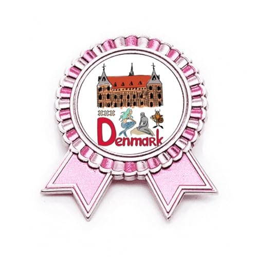 Badge Danemark en métal et broche symbole national pour veste