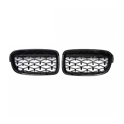 Grille avant centrale pour BMW Série 3 2012-2018 calandre météore argentée