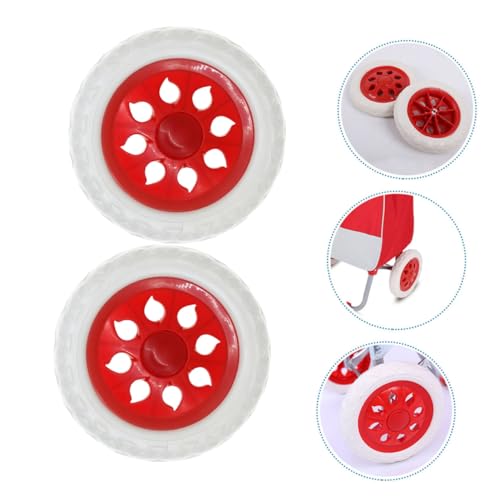 UTHCLO 2個 ショッピングカート用交換キャスター車輪 耐久製 静音 安定走行 トロリー 荷物運搬台車対応