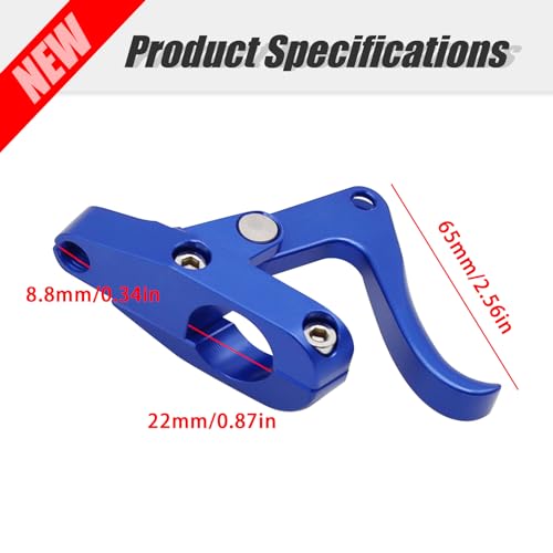 Image of CNC Finger Throttle Clutch Lever 7 /8 inch Handlebar Motorcycle Replacement for Wave Runner (Blue)