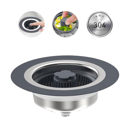 Colador y tapón para fregadero de cocina 3 en 1