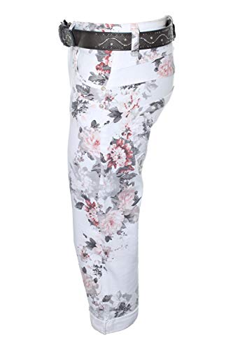 Preisvergleich Produktbild Jewelly Damen Hose Capri Japan Flowers Grey (S)