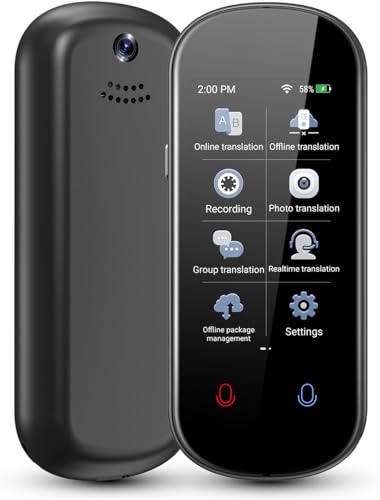 Language Translator Device, 137+ Languages Two Way Real Time Voice Translator Device Support Offline&Recording&Photo Translation, High Accurate Portable Instant Translator for Business Learning Travel