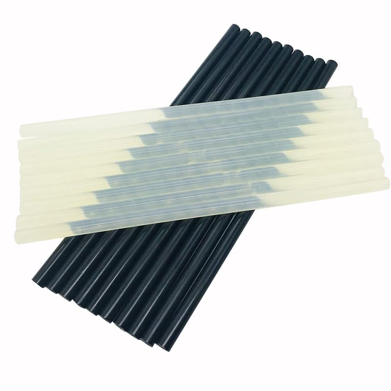 10 bastoncini di colla a caldo, diametro 11 mm, lunghezza 300 mm, per strumenti elettrici ad alta viscosità per riparazioni artigianali (10 pezzi, trasparenti)