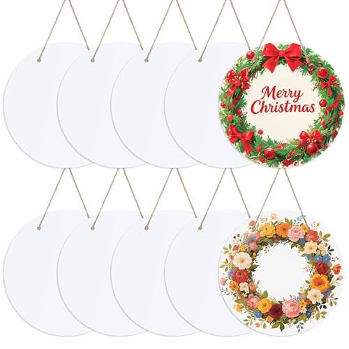 Joyclub 10-Pack 10-Inch Sublimation Door Hanger Blanks