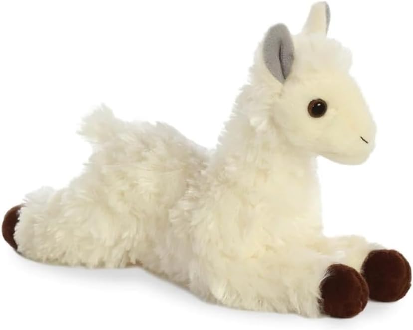 Aurora, 31744, Mini Flopsies Llama, 8In Cuddly Llama Soft Toy, White