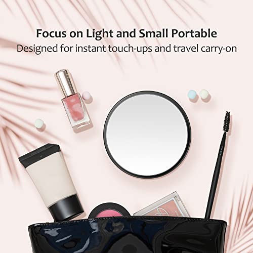 MIYADIVA 20X Magnifying Mirror, Small Travel Mirror with Suction Cup and Tweezers, 3.5 Inches