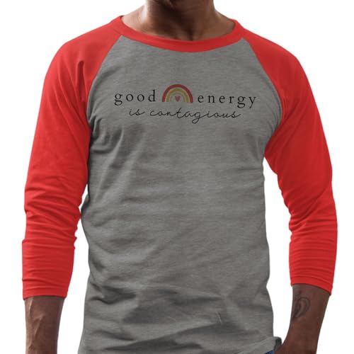 Good Energy Is Contagious Three-Quarter Raglan Sleeve Baseball Shirt Unisex miniatura 2