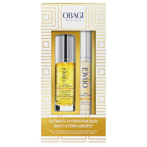 Obagi Daily Hydro-Drops Facial Serum & Rejuvenating Eye Gel Cream Set 1oz Facial Serum Hydrates & Helps Soften the Appearance of Wrinkles & .5oz Eye Cream Instantly Brightens Smooths & Depuffs