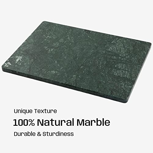 Adolif Natural Green Marble Pastry And Cutting Board, 12X16X0.55 Inch With Non Slip Feets, Heavy For Dough Chocolate, Green Christmas | Thanksgiving Gift, Pack Of 1 #TOP1