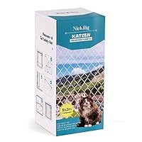 NieKilig Katzennetz für Balkon ohne Bohren, 8x3m Katzengitter Fenster, Transparentes Katzenschutznetz für Katzen zur Sicherung von Balkon, Terrassen, Fenstern, Dachluken, Türen