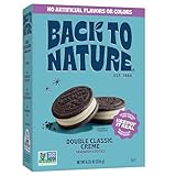 Back to Nature Double Creme Sandwich Cookies, Plant-Based, Non-GMO, Plant-Based, Made with Wheat Flour, Snack Happy, 8.25 oz Box