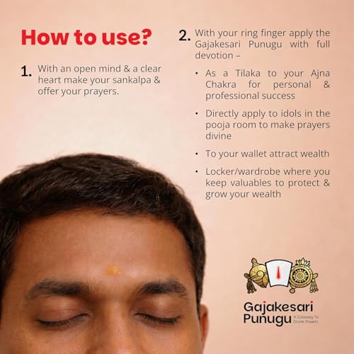 Image of VED AYUR VISTARA - Gajakesari Punugu for Pooja - 15 Grams - Sacred Traditional Fragrance for Rituals & Temple Use -Divine Aroma for Tilak & Spiritual Ambiance - Long Lasting- 15 Grams - PMW