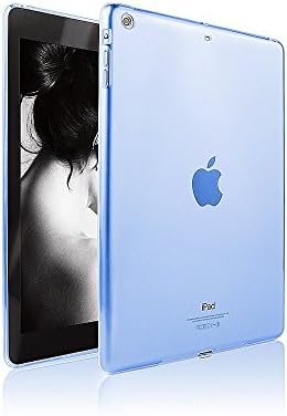 iPad Air 1 Case-Wkingcase Grip Flexible Soft Transparent TPU Rubber Back Cover for iPad Air 1 / iPad 5 Air Bounce Shockproof Technology-Blue(Not Compatible with iPad Air 2)