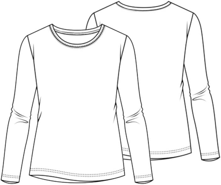 Kitmaz Underscrub Shirt Long Sleeve Women - Undershirts Comfort Crew Neck Tee with Soft & Breathable Fabric-2 Pack - Image 6