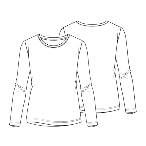 Kitmaz Women's Underscrub Shirt - Soft Breathable Long Sleeve Tee, 53% Cotton for All-Day Comfort(NavyBlue,2XL)