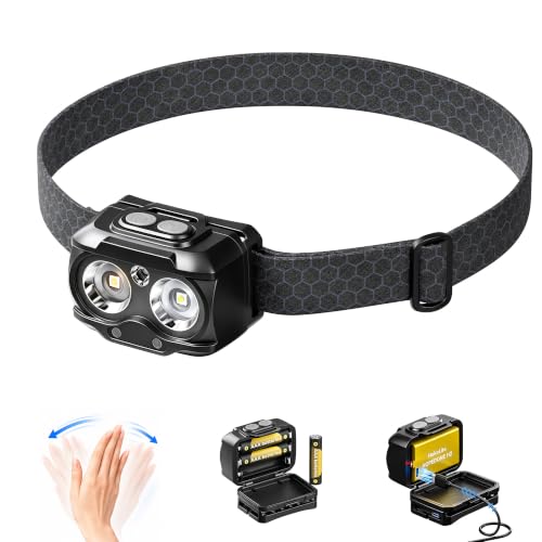 H2 Dual Power Work Headlamp Motion Sensor Flashlight