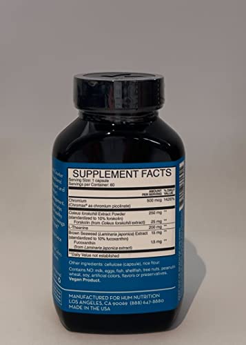 Hum Counter Cravings - Chromium Craving Suppressants With L-Theanine, Seaweed Extract & Forskolin To Support A Healthy Lifestyle (60 Capsules) #TOP3
