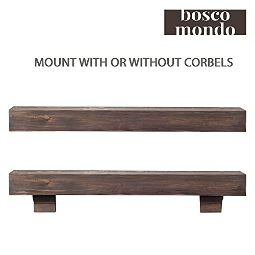 Boscomondo Rustic Fireplace Mantel Shelf With Corbels- Pine Wood - Wall Decor, Mounted Farmhouse Shelving #TOP6