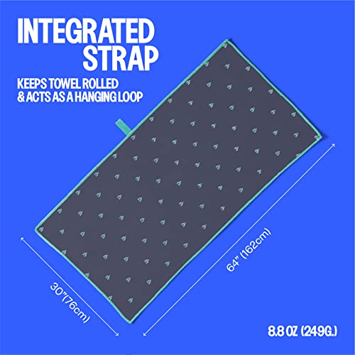 Acteon Microfiber Quick Dry Beach Towel, Silver Ion Odor-Free Mega Absorbent Fiber (1-Pack), Fast Drying, Men & Women Small Workout Gear For Body Sweat, Gym, Hiking, Bath, Swim, Camping, Travel Towels #TOP4