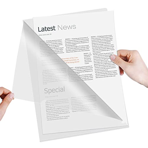 Jikiou 30 Pack Clear Document Folder With 115Pcs 19Mm Binder Paper Clips #TOP6