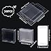 BENECREAT 30PCS Clear Gift Boxes, 4x4x1.2inch Rectangle PVC Clear Wedding Favour Boxes for Candy Chocolate, Birthday Present Contains, Party Favor, Festival Gift Packaging