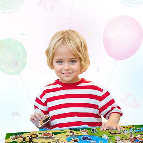 Regalos para niños de 3 años: juego de 3 libros de calcomanías reutilizables e impermeables 8