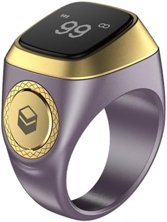 Smart Tasbih Zikr Ring, 20mm Muslim Digital Azan Alarm Clock, Tas...