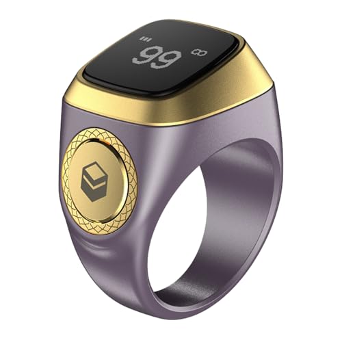 Smart Tasbih Zikr Ring, 20mm Muslim Digital Azan Alarm Clock, Tasbih Counter Smart Ring - Detailed View