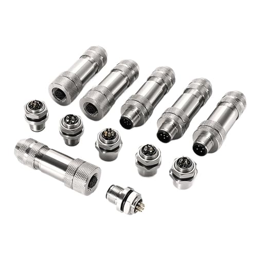 Connecteur étanche M12 en acier inoxydable à 4, 5 ou 8 broches pour capteur