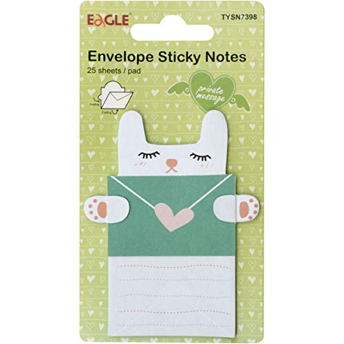 Bloco Adesivo tipo Envelope, Eagle, 56.3900, Multicor, Caixa c/12 unidades