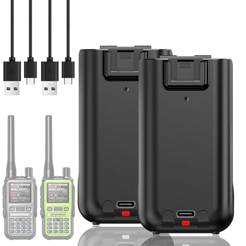 Image of BAOFENG UV-5R MINI Radio Battery UV 5R MINI Walkie Talkies with USB-C Charger for Two Way Radio (2 Pack)