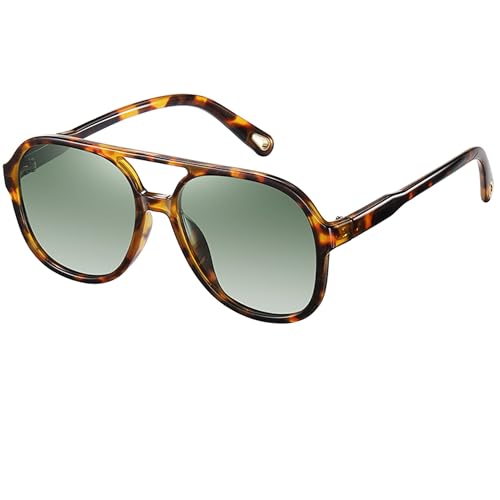 Image of Onrtry Retro Polarized Aviator Sunglasses for Women Men Classic 70s Vintage Trendy Square Sun Glasses Shades