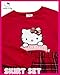 Hello Kitty Girls Skirt Sets - 2 Piece Long Sleeve Sweatshirt and Plaid Skirt Girls Fashion Set (2T-12), Size 4, Red Plaid