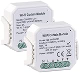 Luminea Home Control WLAN Rolladensteuerung: 2er-Set WLAN-Unterputzmodule für smarte Rollladen, App & Sprachbefehl (WLAN Modul)