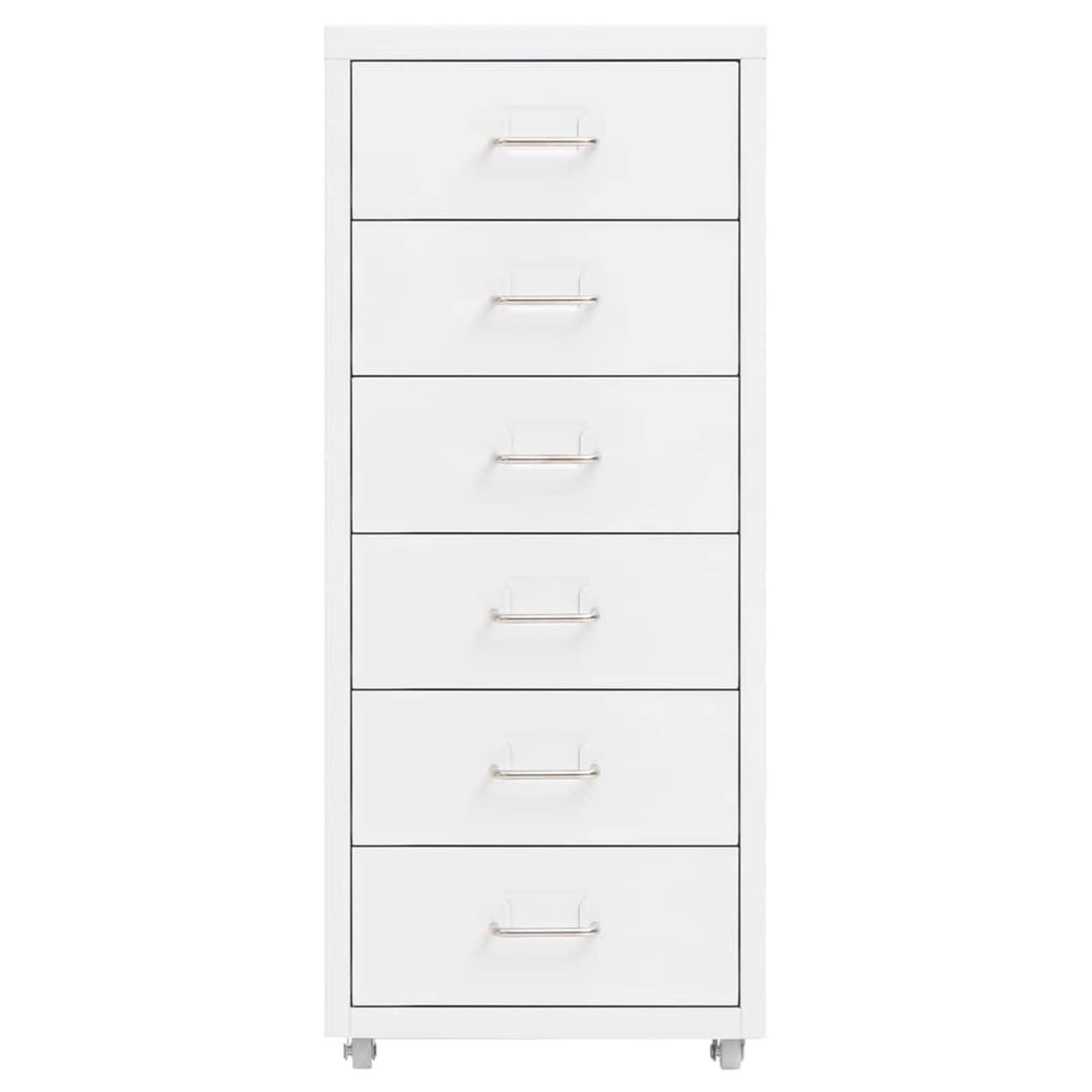 Schedario Mobile Bianco 28x41x69 cm in Metallo,Schedario,Schedario da Ufficio,Mobiletto per Documenti