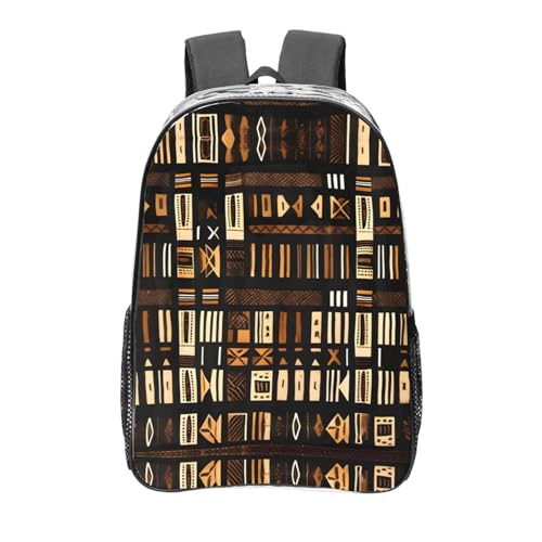 Sac à dos transparent en tissu de boue africain pour le travail