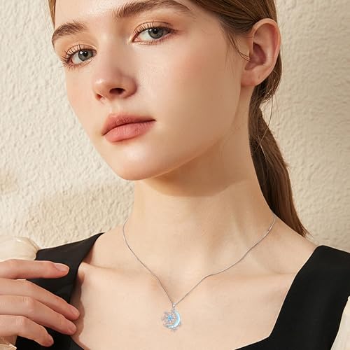 Bijou bonhomme de neige YAFEINI en argent - Le collier parfait à porter pour les fêtes en famille