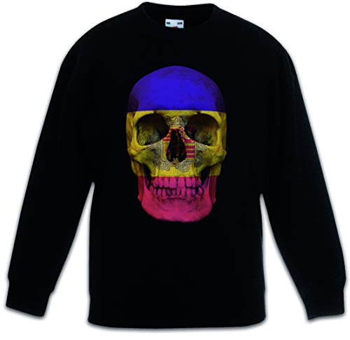 Sweat-shirt pour enfant noir avec motif crâne drapeau Andorre Urban Backwoods