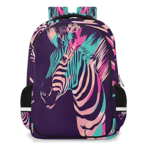 Sac à dos zébré 22 L pour l'école le bureau et les sorties en famille